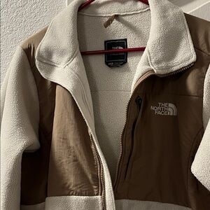 The North Face Tan and Cream Fleece Jacket